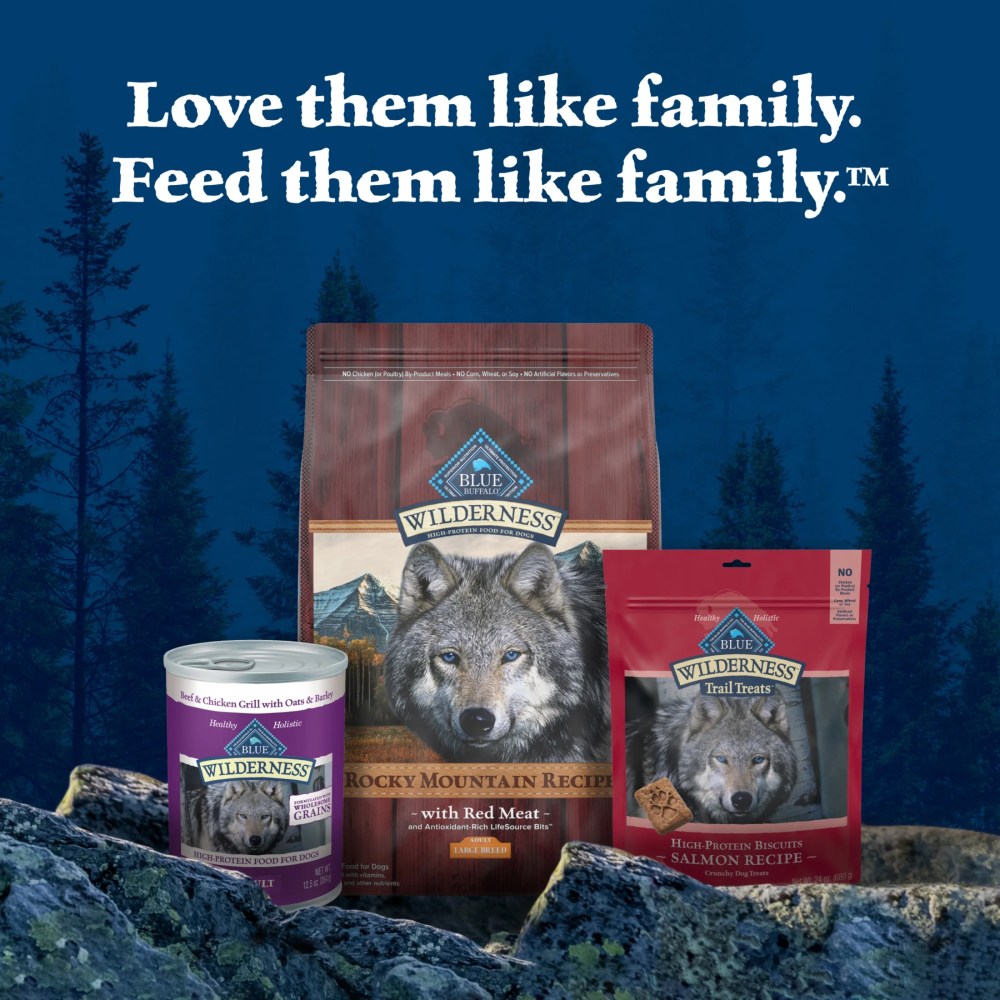 Blue Buffalo Wilderness Adult Large Breed Dry Dog Food, Red Meat & Whole Grains, 24-lbs. - Image 3