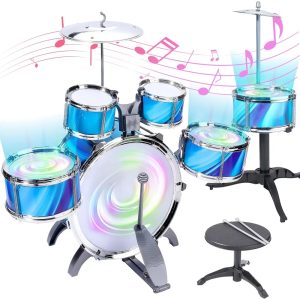 Rirool 15-Piece Toddler Instrument Set with Drumsticks - Perfect Beginner Musical Instruments for Boys Girls Kids Age 3-5