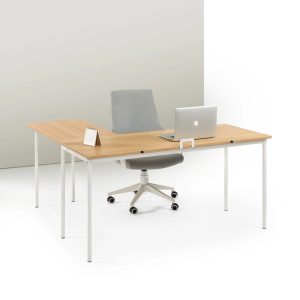 Zinus Dominic 29" L-Shaped Corner Desk in Cream