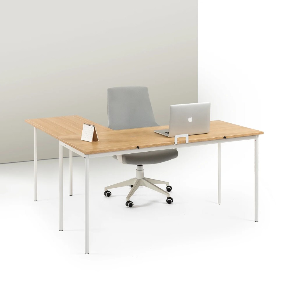 Zinus Dominic 29" L-Shaped Corner Desk in Cream