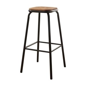 ACME 72387 Scarus Bar Stool, Natural & Black