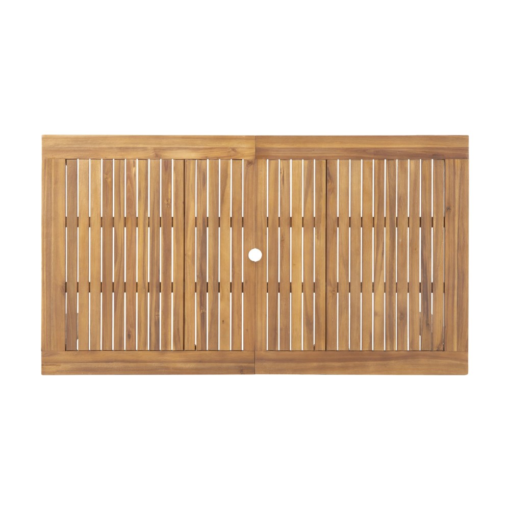 Noble House 63" Acacia Wood Expandable Design and Durable Outdoor Dining Table, Natural - Image 3