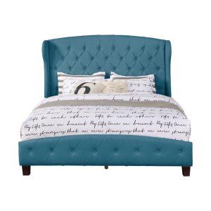 Leonel Signature Queen Upholstered Tufted Headboard Panel Bed