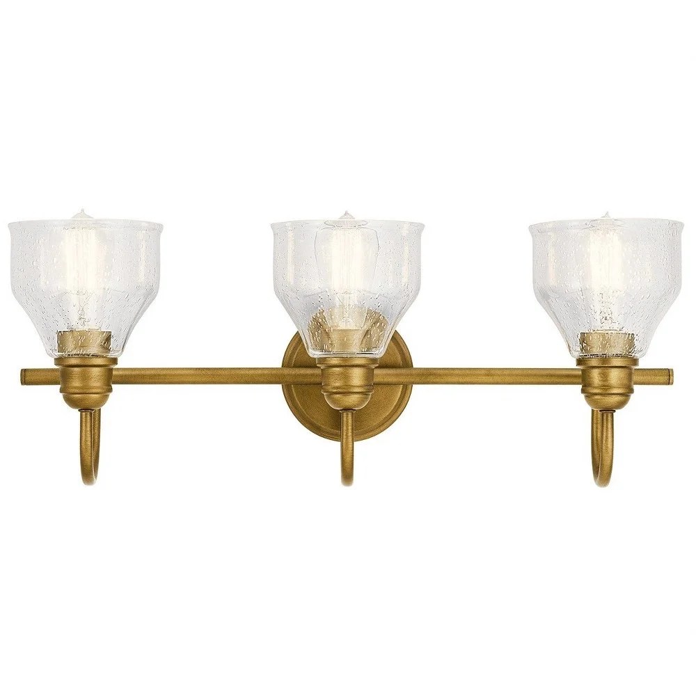 45973NBR Kichler Lighting Avery - 3 Light Bath Vanity Approved for Damp Locations - with Vintage Industrial inspirations - 9.25 inches tall by 24 - Image 7