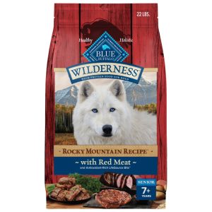 Blue Buffalo Wilderness High-Protein Senior Dry Dog Food,  Red Meat,  22lb Bag
