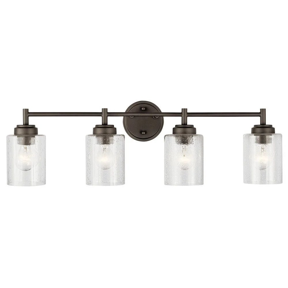 45887OZ Kichler Lighting Winslow - 4 Light Bath Vanity Approved for Damp Locations - with Contemporary inspirations - 30 inches wide-Olde Bronze - Image 5