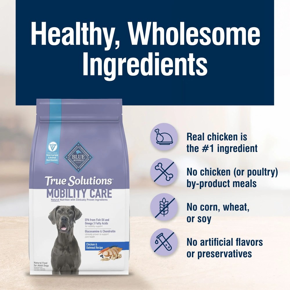 BLUE True Solutions Jolly Joints Mobility Care Adult Dog Dry Food, Chicken, 24-lb. Bag - Image 3