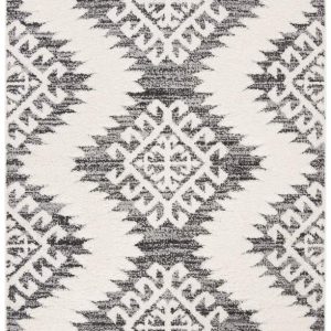 SAFAVIEH Moroccan Tassel Shag Desmond Area Rug, Ivory/Grey, 4" x 6"
