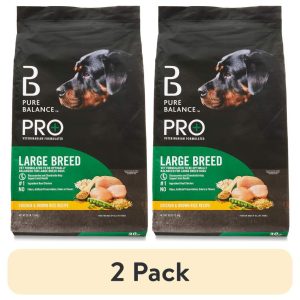 (2 pack) Pure Balance Pro Large Breed Chicken and Brown Rice Recipe Dry Dog Food,  30 lb