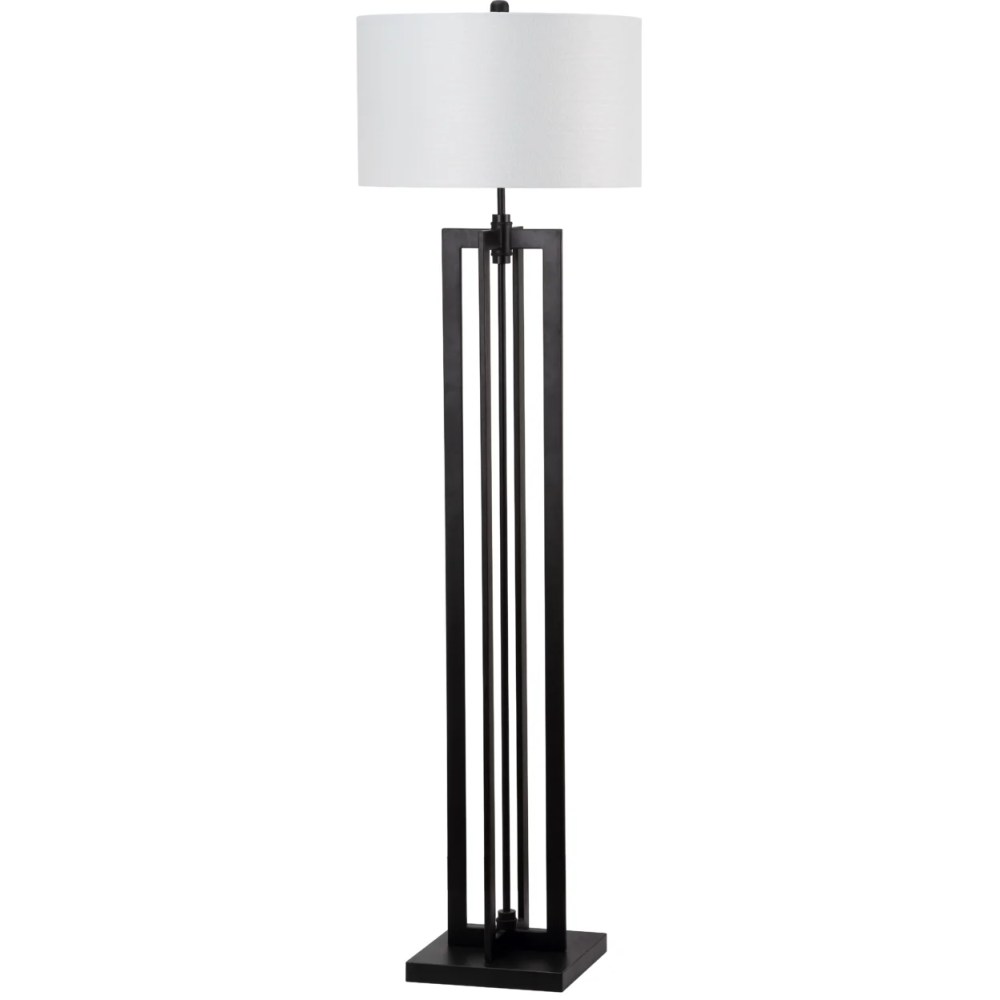 SAFAVIEH Tanya 59 in. H Mid-Century Tower Column Floor Lamp, Black - Image 2