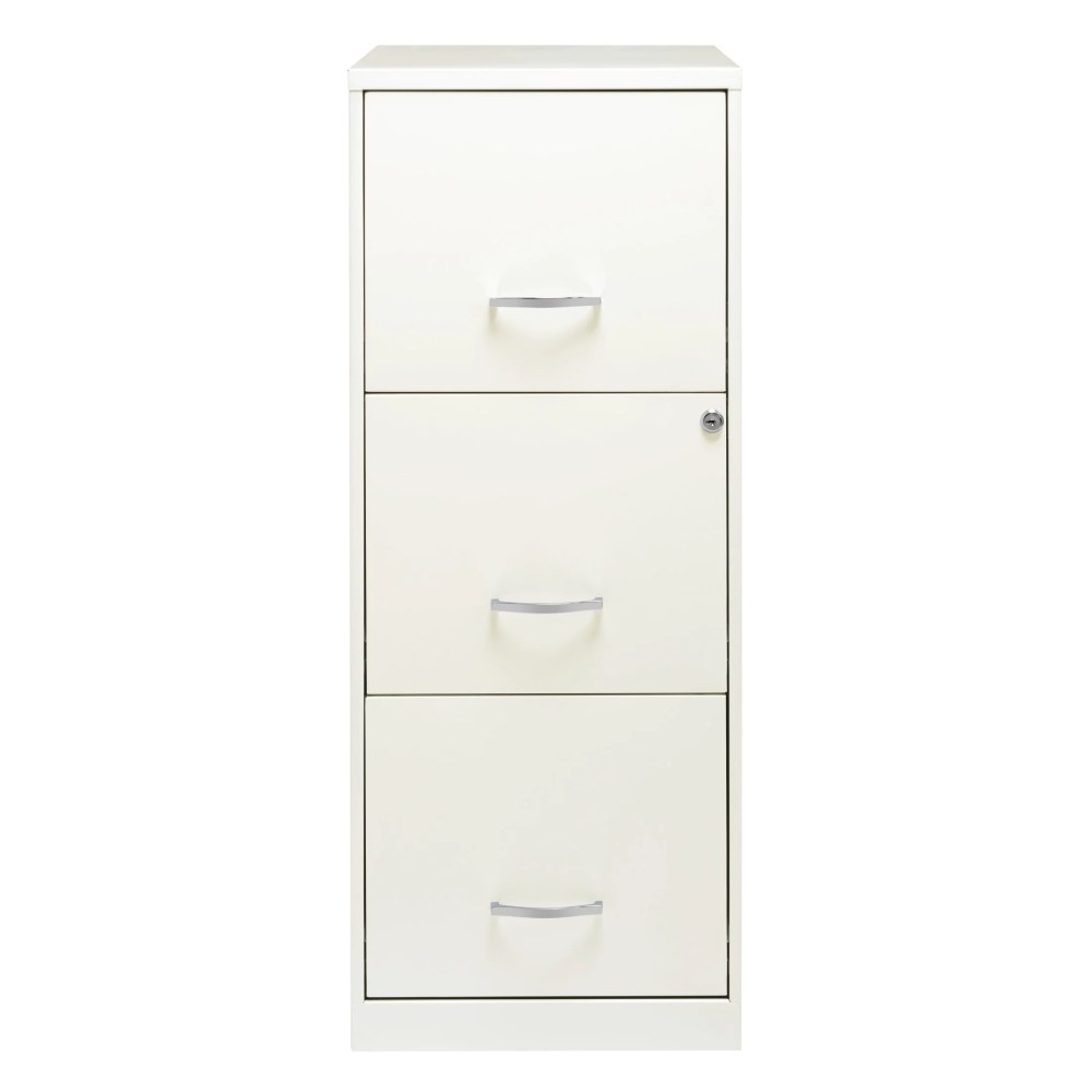 Space Solutions 18" Deep 3 Drawer Smart Letter Width Vertical File Cabinet, White - Image 11