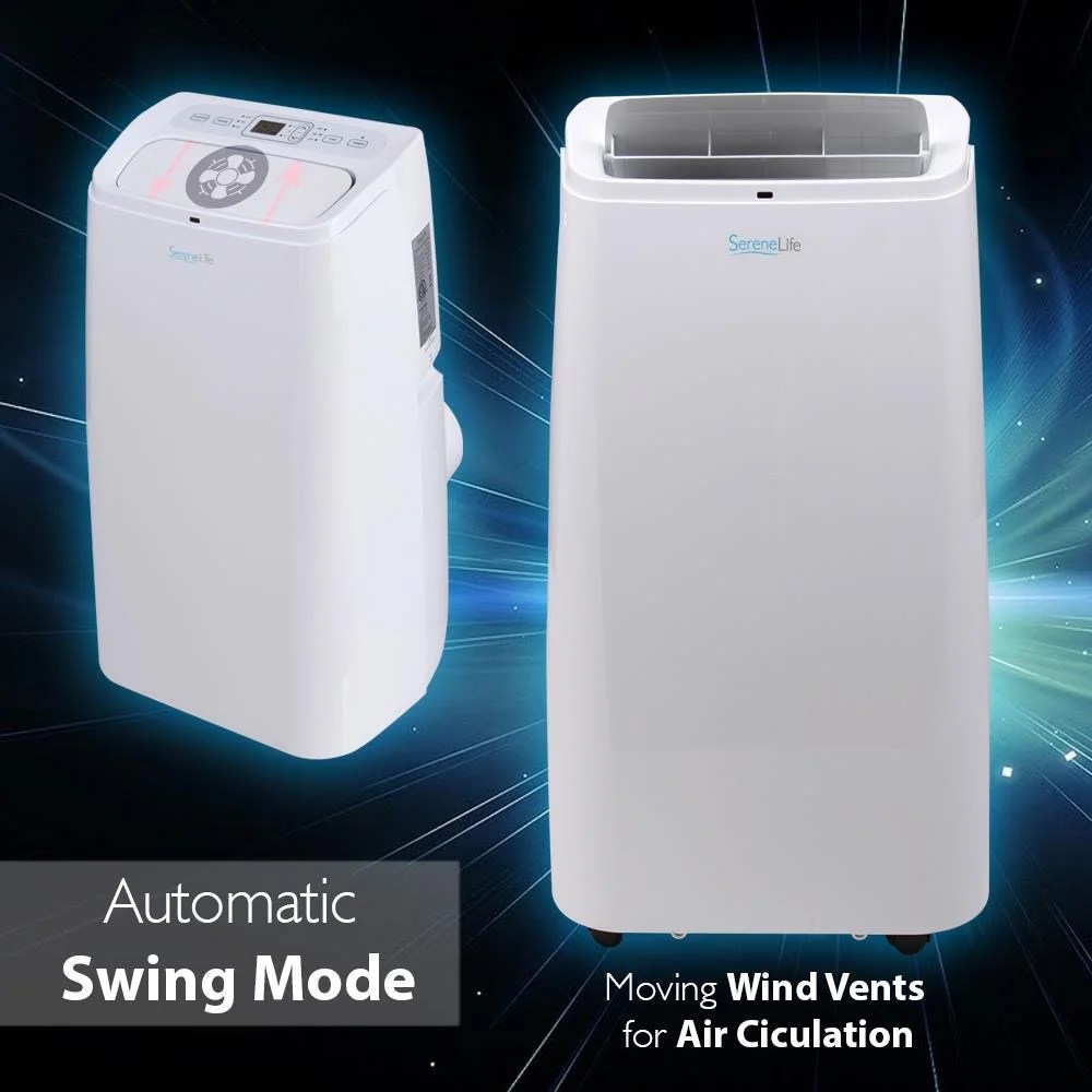 SereneLife SLPAC12 - Portable Air Conditioner - Compact Home AC Cooling Unit with Built-in Dehumidifier & Fan Modes, Includes Window Mount Kit (12, 000 BTU) - Image 2