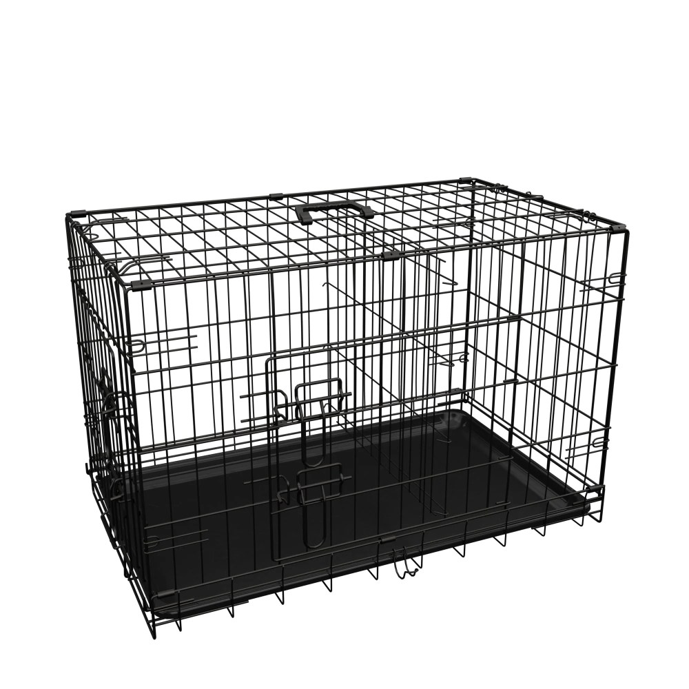 MAYEERTY 30-Inch Medium Dog Crate with Divider, Leak-Proof Tray, Double Door Metal Cage - Image 9