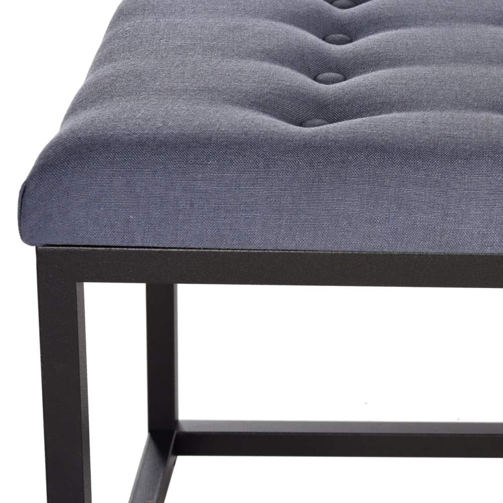 SAFAVIEH Reynolds Bench Navy / Black - Image 6