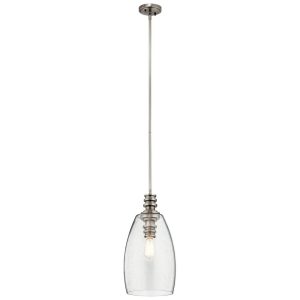 43090CLP Kichler Lighting Lakum - 1 light Pendant - with Transitional inspirations - 19.75 inches tall by 10 inches wide-Classic Pewter Finish