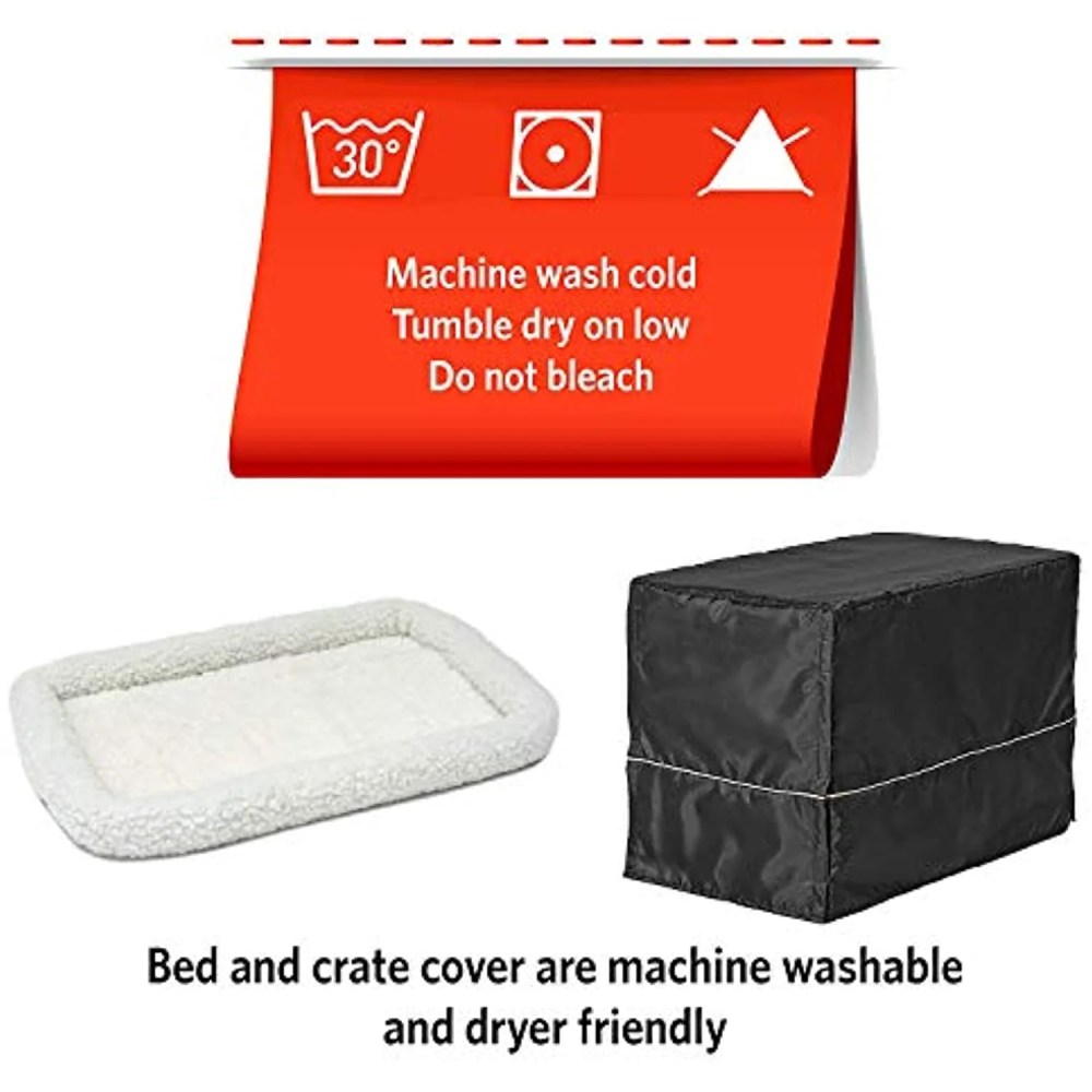MidWest Homes for Pets Double Door iCrate Starter Kit, 24-inch Dog Crate Bundle for Small Breeds, Includes Cage, Pet Bed, 2 Bowls and Privacy Cover - Image 6