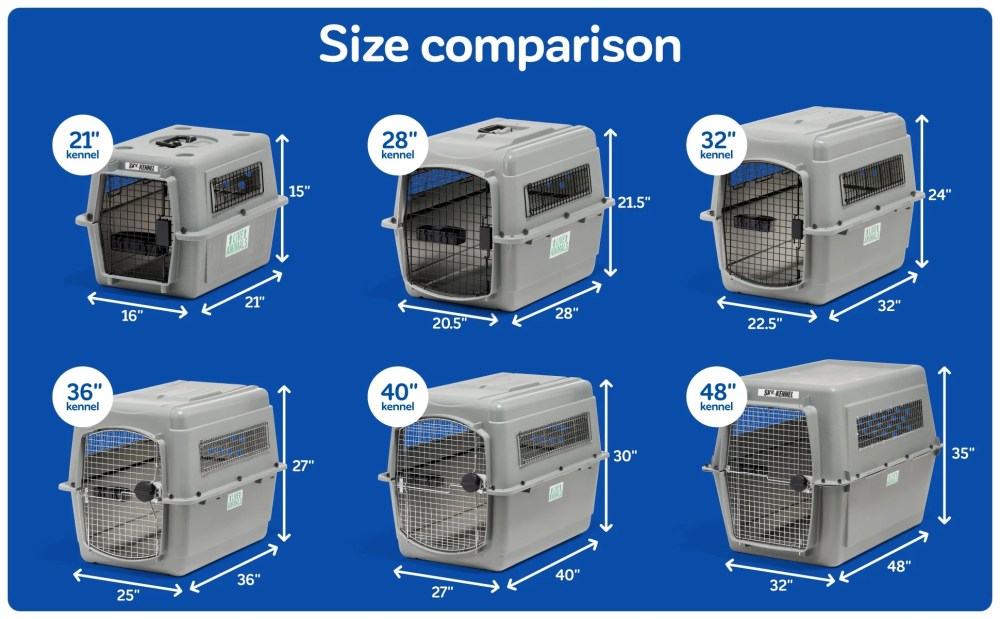 Petmate Sky Kennel for Dogs, IATA Approved, Plastic Travel Carrier, Gray, For Dogs 90-125 lbs, Jumbo Extra Extra Large, 48" x 32" x 48" - Image 5