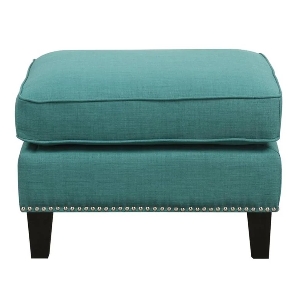 Picket House Emery Ottoman Heirloom Teal - Image 4