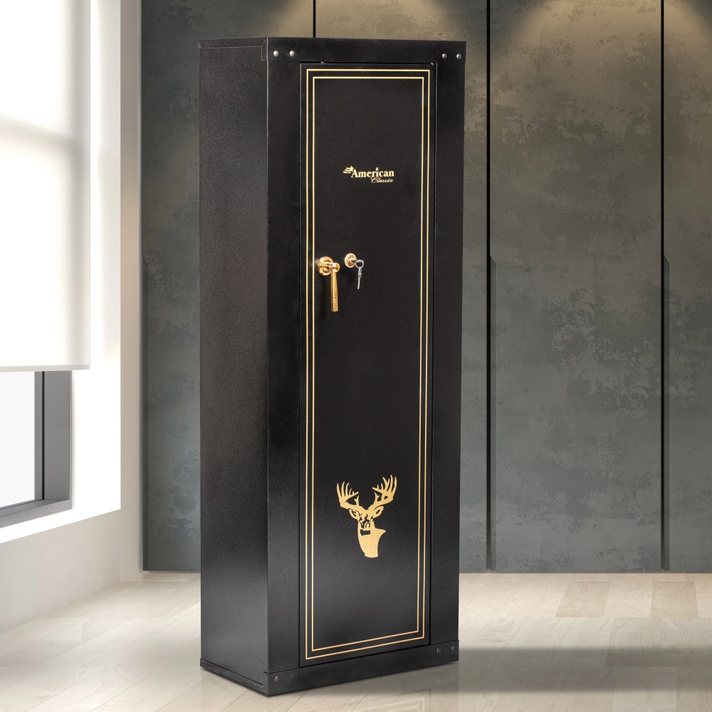 American Furniture Classics Model 910, 10 Gun Safes Metal Cabinet for Long Guns with Key Lock - Image 9