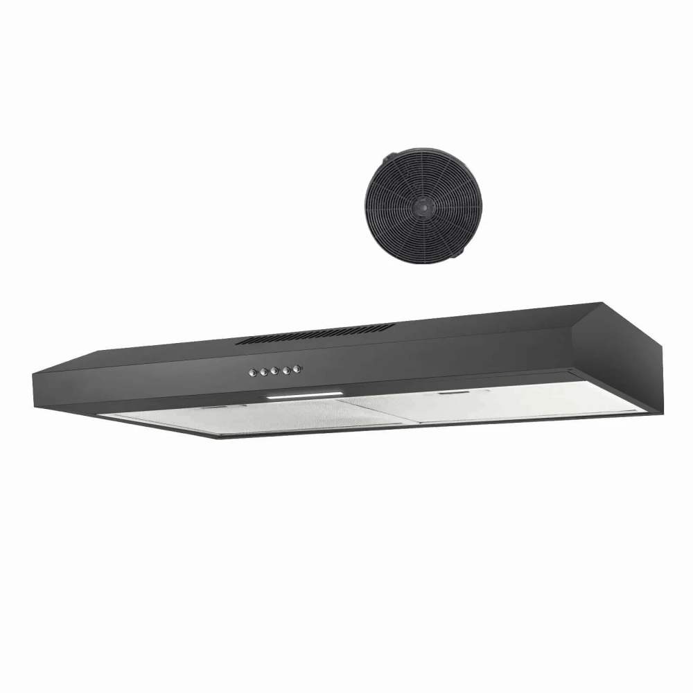 "Joeaonz 30"" Convertible Under Cabinet Range Hood with Mesh Filter and LED Light,120V Stainless Steel Exhaust Vent"