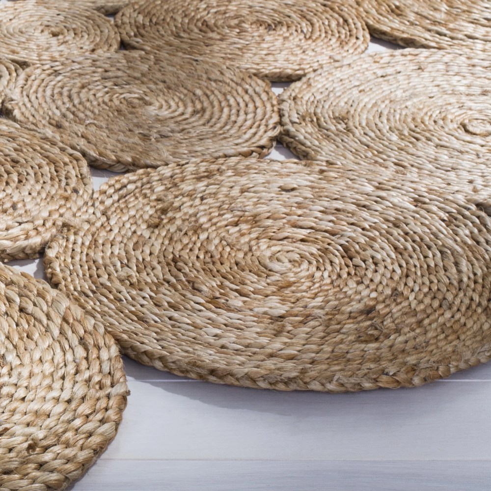 SAFAVIEH Natural Fiber Christian Geometric Area Rug, Natural, 5" x 5" Round - Image 5