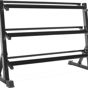 3-Tier Heavy Duty Adjustable Dumbbell Rack,  Free Standing Weight Storage Organizer for Dumbbells,  Barbell,  Kettlebell,  Home Gym Equipment,  Space Saving Design for Commercial & Residential Use