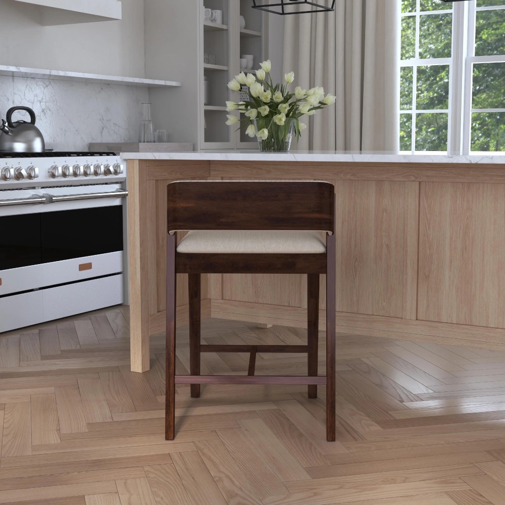 Hillsdale Furniture Dresden Wood Counter Height Stool, Walnut - Image 8