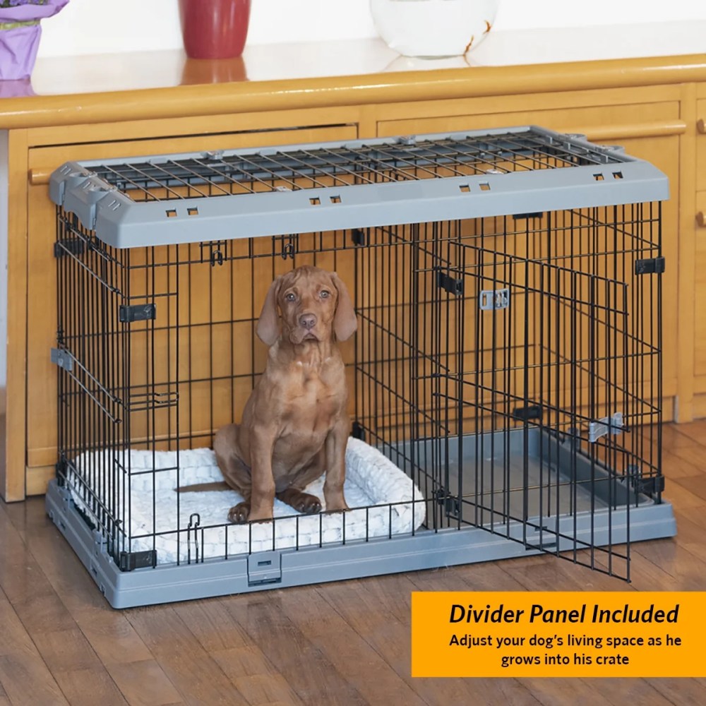 Superior Hybrid ECO Dog Crate and Playpen, 36-inch Dog Crate, Gray - Image 8