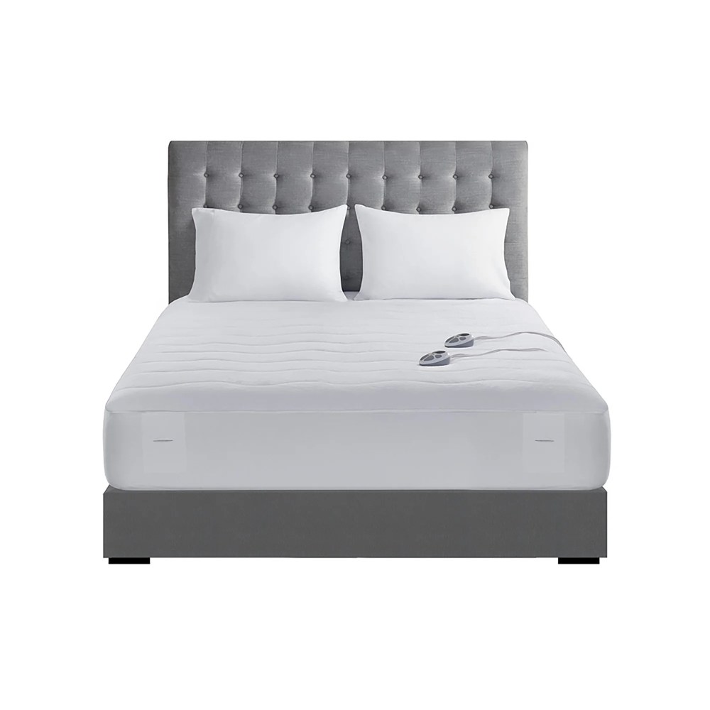 Serta Plush Heated Mattress Pad, Queen, White - Image 5