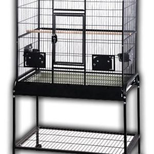 A and E Cage Co. Elegant Style Flight Bird Cage-Black-Large