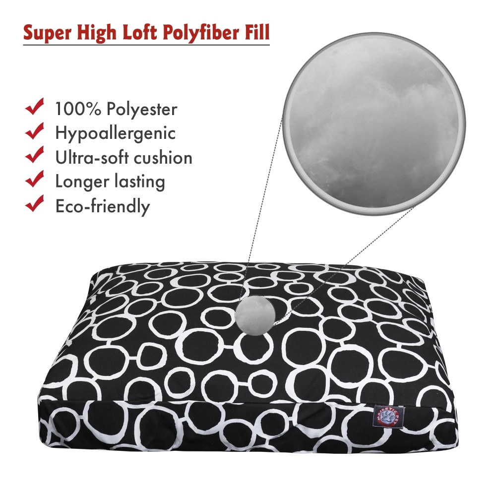 Majestic Pet Fusion Rectangle Pet Bed For Dogs, Removable Cover, Black, Extra Large - Image 5