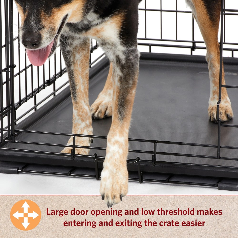 MidWest Homes for Pets 36-Inch LifeStages Crate for Medium-Large Breeds, 41-70 lbs, Double Door Folding Dog Crate with Divider Panel, Leak-Proof Tray & Secure Latch, Heavy-Duty & Easy to Assemble - Image 5