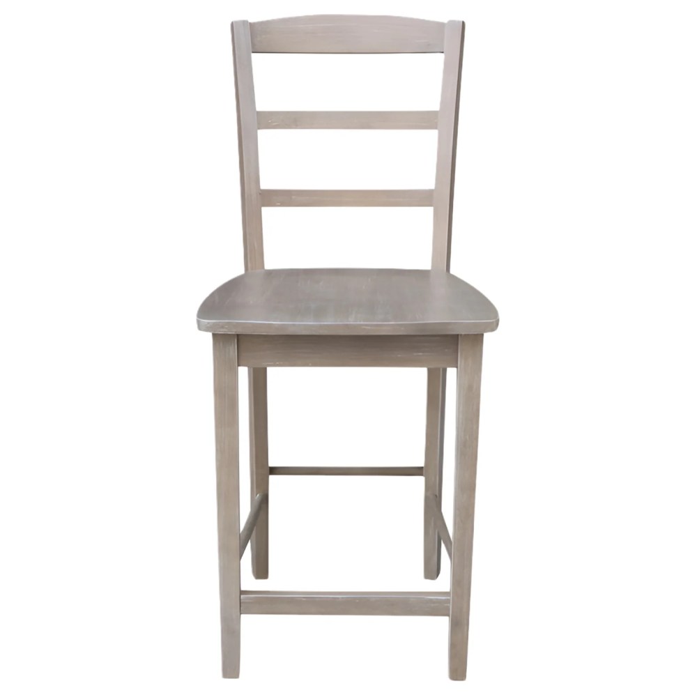 Madrid Counterheight Stool in Washed Gray Taupe- 24" Seat Height - Image 9