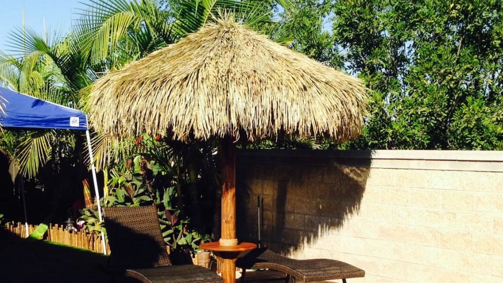 Backyard X-Scapes Mexican Palm Thatch Umbrella Cover, Natural, 9" - Image 5