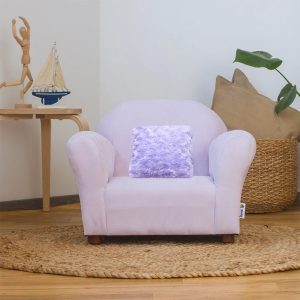 Plush Keet Children's Chair Lavander,with accent pillow