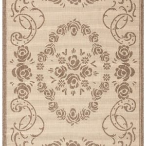 Safavieh Courtyard Elena Oriental Indoor/Outdoor Area Rug, Natural/Brown, 5'3" x 7'7"