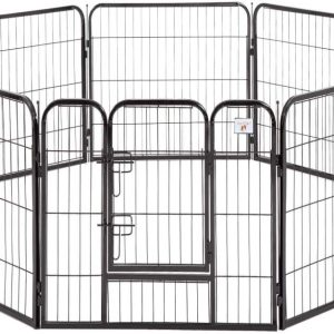 BestPet Dog Playpen 8/16/24/32 Panels Heavy Duty Dog Pen 40" Height x 32" Width Dog Exercise Pen Cat Fence with Doors for Large Dogs, Outdoor/Indoor, RV, Camping, Yard