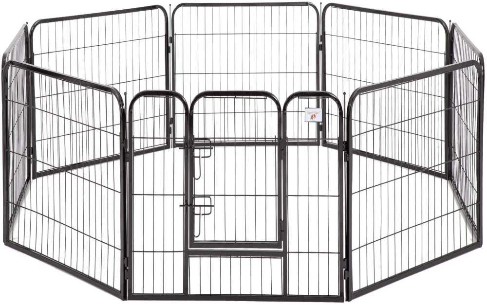 BestPet Dog Playpen 8/16/24/32 Panels Heavy Duty Dog Pen 40" Height x 32" Width Dog Exercise Pen Cat Fence with Doors for Large Dogs, Outdoor/Indoor, RV, Camping, Yard