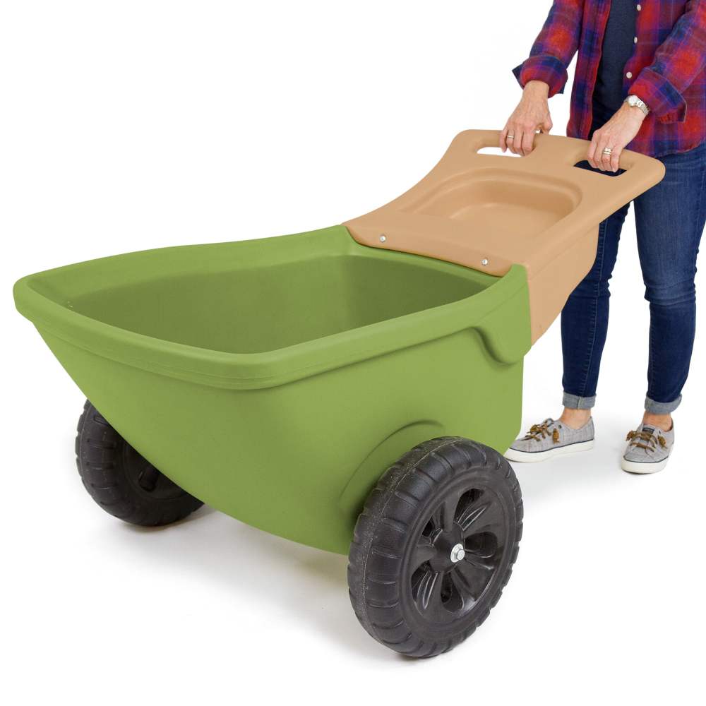 Simplay3 250 lbs Capacity Plastic Foldable Wheelbarrows with Double Wall - Image 3