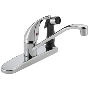Peerless Single Handle Deck-Mount Kitchen Faucet in Chrome P114LF