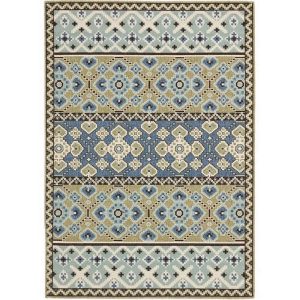 SAFAVIEH Veranda Moriah Southwestern Indoor/Outdoor Area Rug, 5'3" x 7'7", Green/Blue