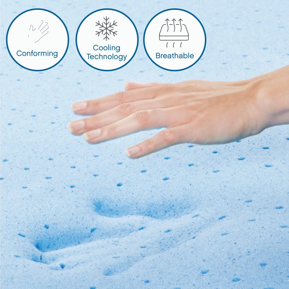 Cool Gel 6" Twin Medium Tight Top Gel Memory Foam Mattress, White - Image 5