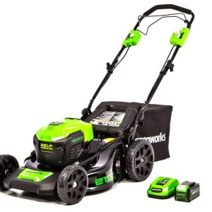 Greenworks 40V 21" Brushless Self Propelled Lawn Mower with 5.0 Ah Battery and Charger 2516402