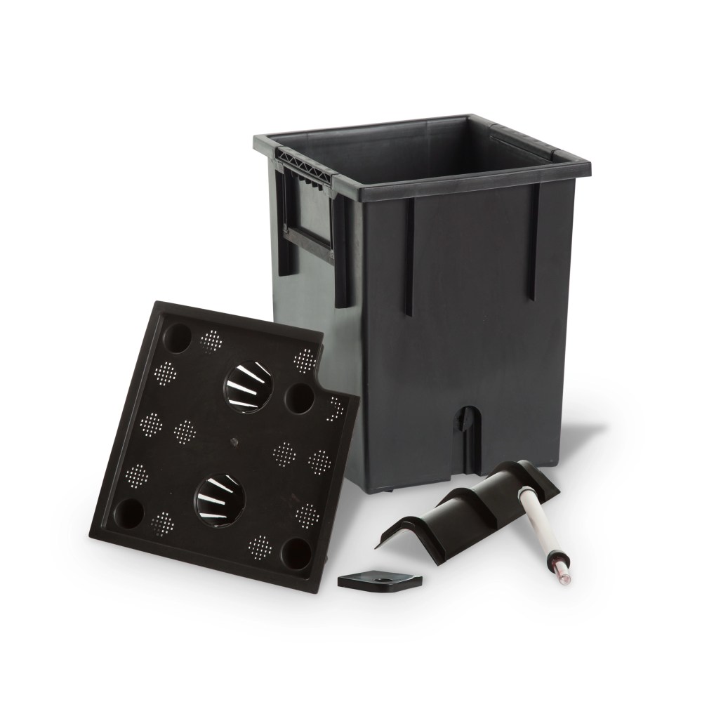 Algreen Modena 30-In. Square Taper Planter, Self-Watering, Glossy White - Image 4