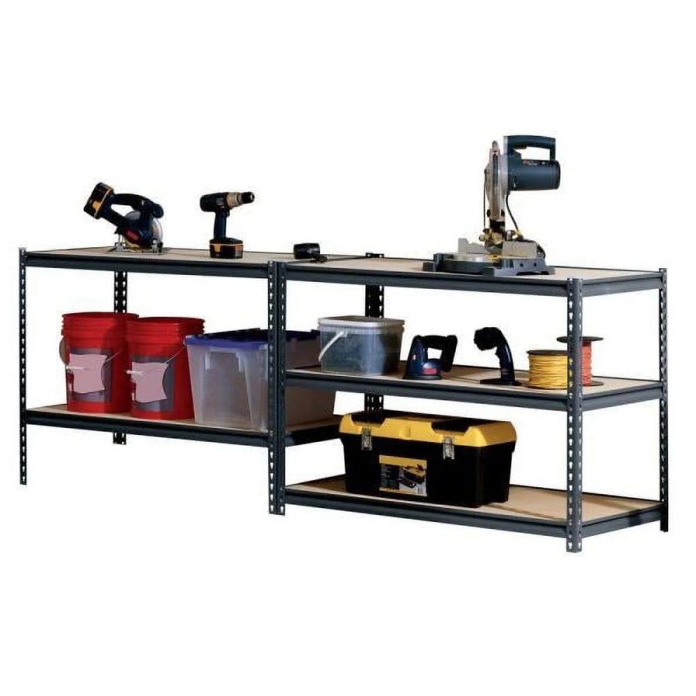 Muscle Rack 48"W x 24"D x 72"H 5-Shelf Steel Freestanding Shelving Unit Black - Image 5