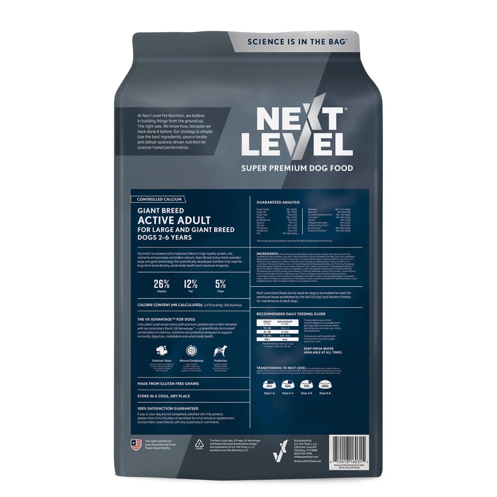 Next Level, Giant Breed Active Adult, Dry Dog Food, 50 lbs - Image 5