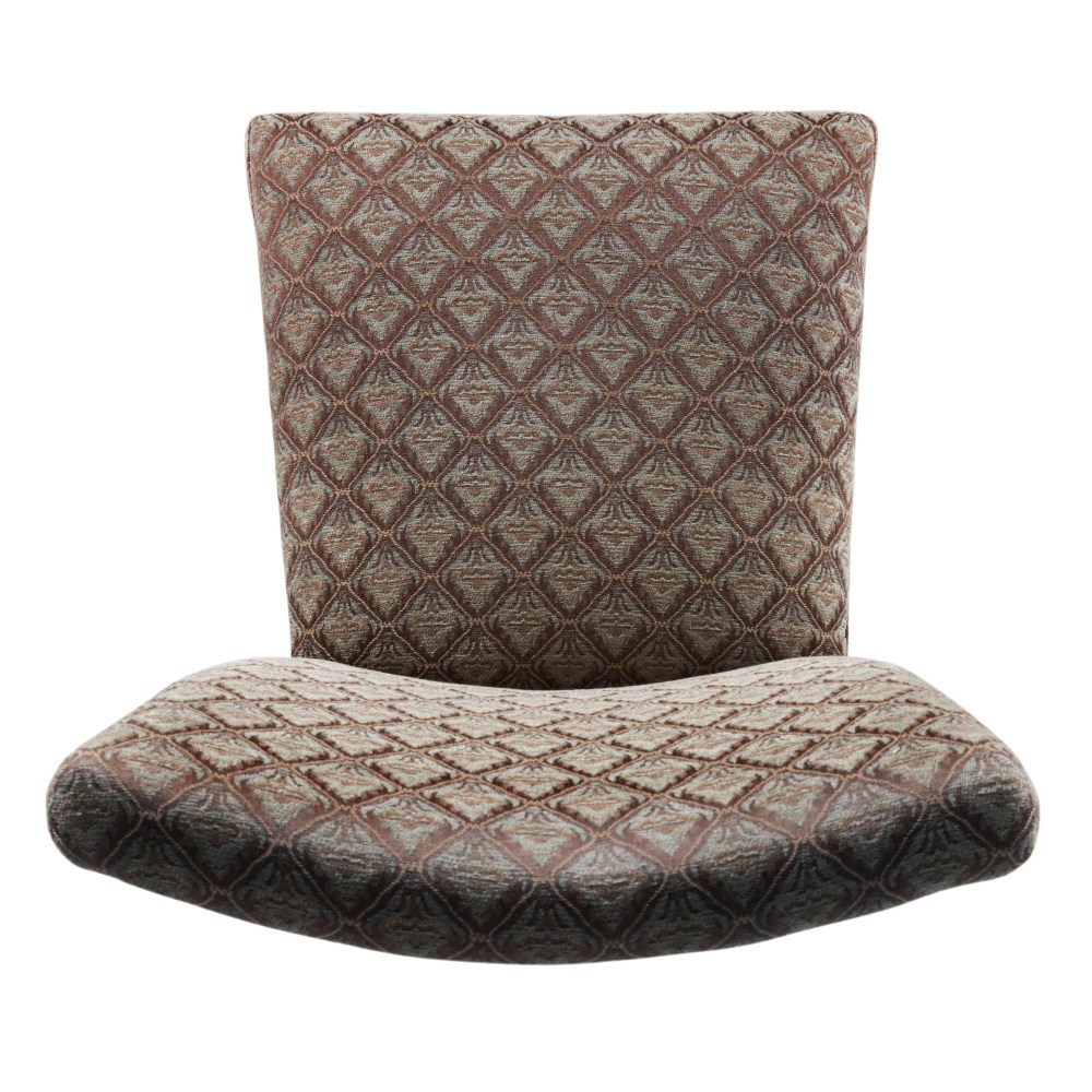HomePop Parsons Dining Chair, Brown and Blue Fabric - Image 5