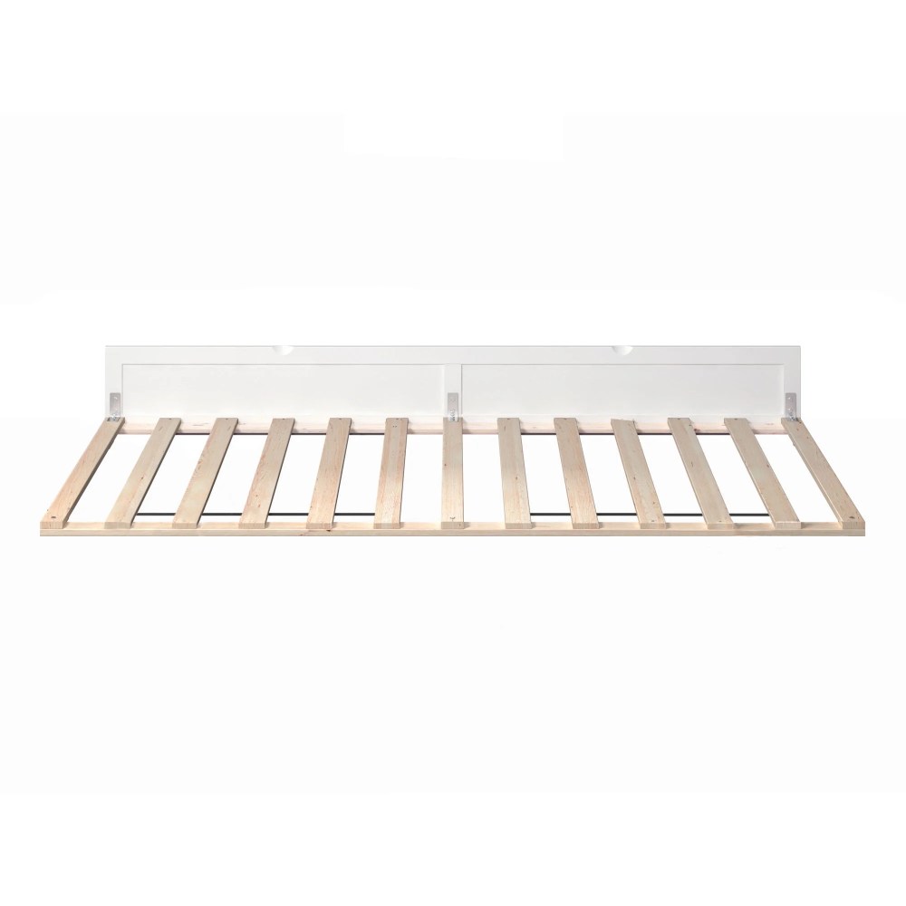 AFI Twin-XL Roll Out Wood Trundle Bed Frame with Wooden Slat Supports, White - Image 6