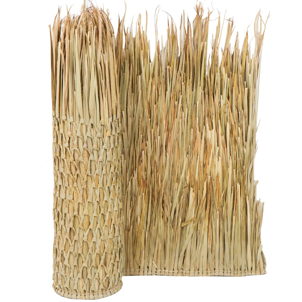 Backyard X-Scapes Natural Mexican Palm Thatch Runner Roll Roof Thatching 35" H x 8" L