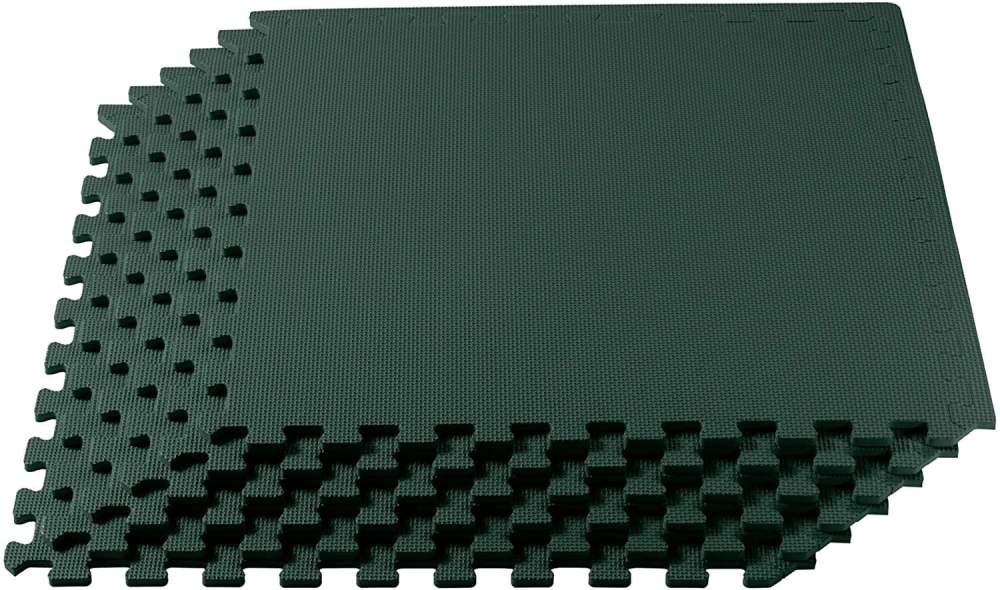 We Sell Mats 1/2 Inch Thickness Multipurpose EVA Foam Floor Tiles, Interlocking Floor Mat for Indoor Gym and Home Use 100 Square Feet (25 Tiles) Hunter Green